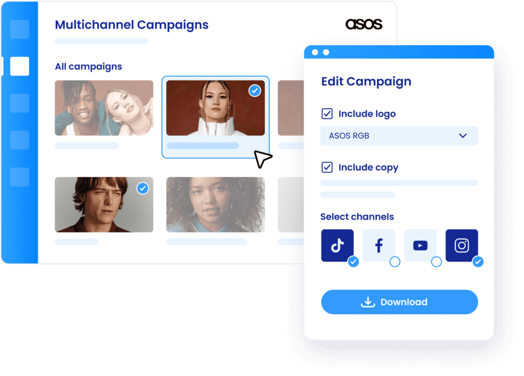 Use Storyteq's Brand Portals to get full visibility, consistency and quality on marketing content, like ASOS has.