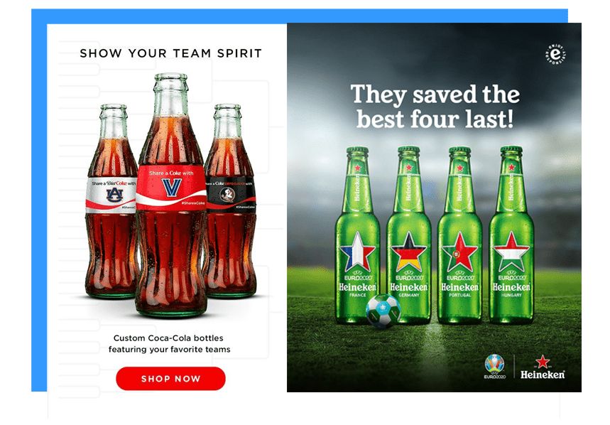 Examples of localization campaigns of Coca Cola and Heineken