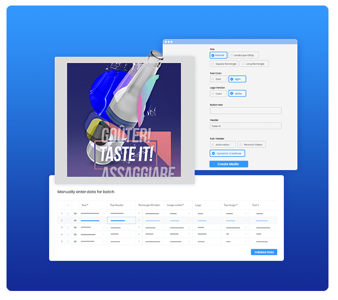 Generate unlimited creative assets without adding headcount.  Unlock the power of Creative Automation and dynamic templates, to eliminate mindless digital and print adaptation work.