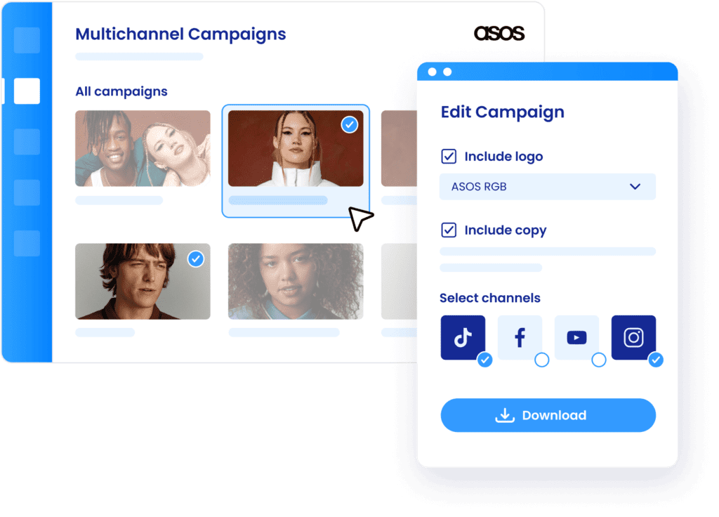 Use Storyteq's Brand Portals to get full visibility, consistency and quality on marketing content, like ASOS has.