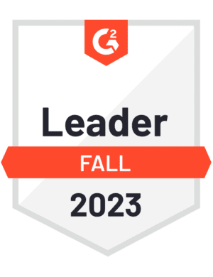 G2 Badge: Leader - Creative Management Platform category - Fall 2023