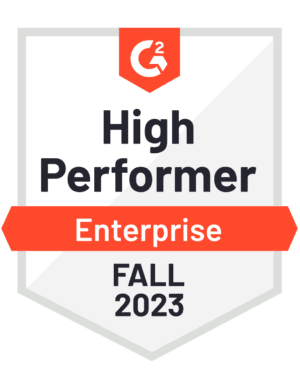 G2 Badge: High Performer - Creative Management Platform category - Enterprise - Fall 2023